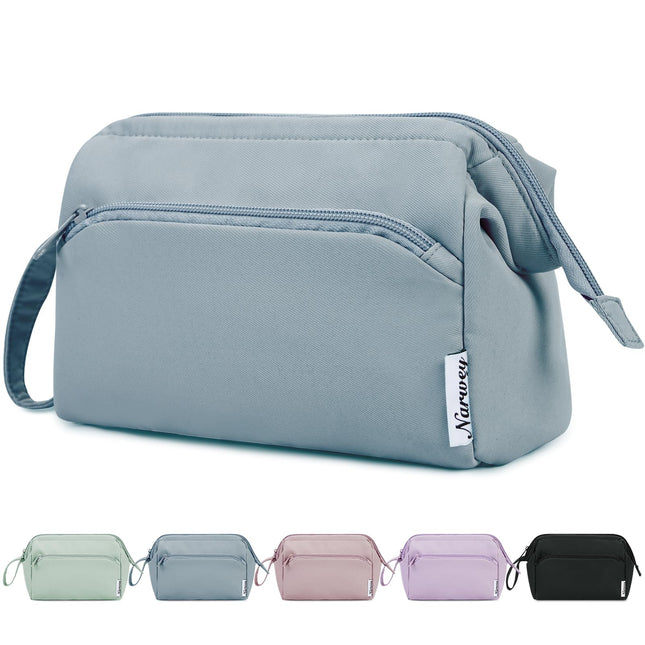 Narwey Wide-Open Makeup Bag Women Make up Bag Travel Cosmetic Bag Organizer Toil