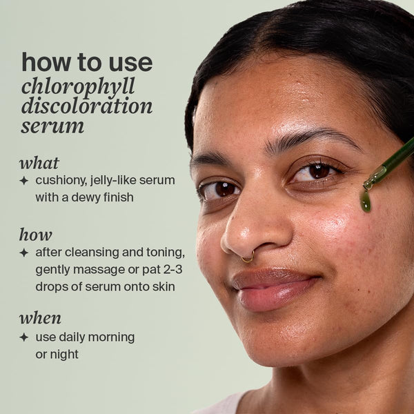 Cocokind Chlorophyll Discoloration Serum, Sensitive Skin Friendly Spot Fading Serum to Target Spots, Uneven Tone, and Redness, 1 fl oz 1 Fl Oz