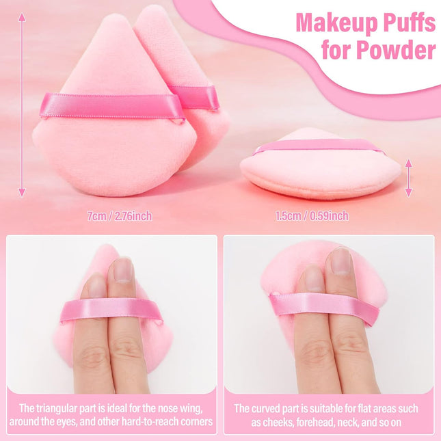 Thrilez 20Pcs Triangle Powder Puff, Loose Powder Puffs Makeup Puff for Face Powd