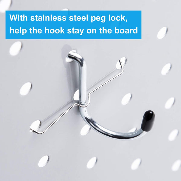 Pegboard Hooks with Bins, Peg Locks, for Organizing Various Tools, 117 PCS, 60 of Which are Locks 117PCS