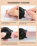 Sparkly Elastic Nylon Bands Compatible with Woneligo/Fitpolo Smart Watch IDW13, 22mm Stretchy Straps for TOOBUR IDW19/ENOMIR IDW19/MILOUZ