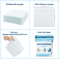 Scrubzz Disposable Rinse Free Bathing Wipes - 25 Pack - All-in-1 Single Use Shower Wipes, Simply Dampen, Lather, and Dry Without Shampoo or