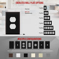 ENERLITES Mid-Size Duplex Receptacle Wall Plate, Electrical Outlet Covers, Gloss Finish, Midway Size 1-Gang 4.88" x 3.11", Polycarbonate