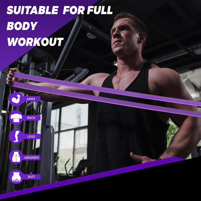 TOMSHOO 5 Packs Pull up Assist Bands, Resistance Bands with Straps Handles and D
