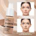 PHOERA Full Coverage Foundation, Matte Liquid Foundation for Mature Skin 1 Fl Oz (Pack of 1) Warm Peach