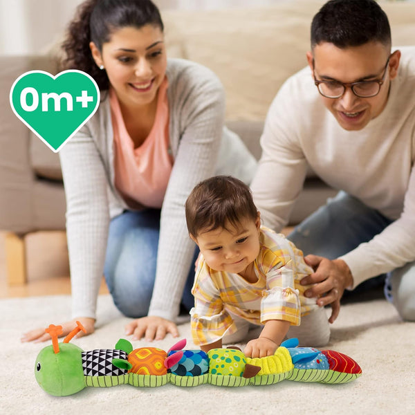 Sumobaby Baby Toys Musical Stuffed Animal Activity Soft Toys with Teether Green - Leaf Caterpillar-Musical