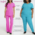 Heartsoul Scrubs for Women V-Neck Medical Top with Moisture Wicking and 360Â° Stretch Technology - 20710