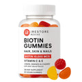 iRestore Biotin Gummies 10,000 mcg - 3 Natural Fruit Flavors, Hair Vitamins Multi Supplement for Hair Skin and Nails for Women & Men, 60 Vegan