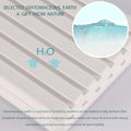 NiuYichee 2 PCS Water Absorbent diatomite Coasters, 8.3" x 4" Water Absorbing Stone Tray for Sink, Stone Drying mat for Kitchen Counter, Stone