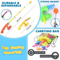Goody King Magnetic Fishing Game Pool Party Pole Rod Net - Bathtub Outdoor Indoor Carnival Party Water Table Fish Toys Age 3-5 6 4-8 (Large)