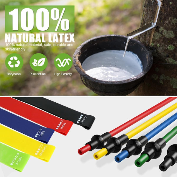 23Pcs Resistance Bands Set Workout Bands, 5 Stackable Exercise Bands with Handles, 5 Resistance Loop Bands, Jump Rope, Figure 8 Resistance Bands,