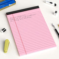 AILZFEI 6pcs Small Note Pad 5x8 College Ruled Pink Legal Pads Paper Notepads 6 Pack Study Back Writing Pads 5 x 8 Legal Pads Perforated Narrow