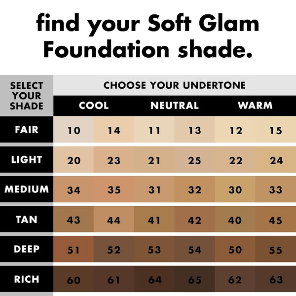 e.l.f. Soft Glam Foundation, Medium Coverage, Long-Lasting & Buildable Foundation For A Smooth, Satin Finish, Vegan & Cruelty-Free, 25 Light Neutral
