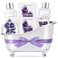 Gift Set for Women Body & Earth Spa Gifts Set Lavender Gift Baskets for Women Bath Sets with Bubble Bath Body Lotion Scented Candle Christmas