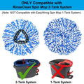 3 Pack Spin Mop Replacement Heads Compatible with O Cedar Rinseclean 2-Tank System, Microfiber Spin Mop Refills Replace Heads, Deep Cleaning,
