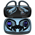 Bmani Wireless Earbuds Bluetooth Headphones 48Hrs Play Back Sport Earphones with LED Display Over-Ear Buds with Earhooks Built-In Mic Headset for