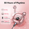 TIMU Wireless Earbuds, Bluetooth Headphones 5.3, 50H Playtime LED Display Deep Bass Ear Buds with 4 ENC Noise Cancelling Mic, IP7 Waterproof