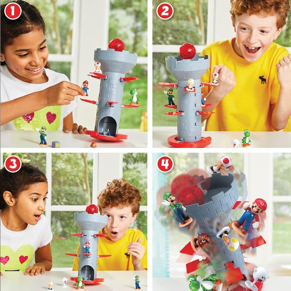 EPOCH Games - Super Mario Blow Up Shaky Tower Tabletop Game