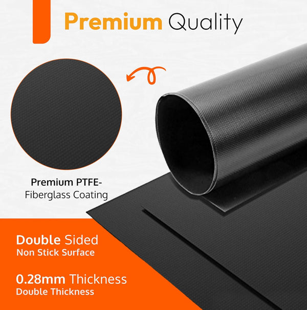 Oven Liners for Bottom of Oven - Thick Heavy Duty 17” x 25” 2 Pack Non-Stick Reusable Mats - BPA & PFOA Free Protector for Electric, Gas,