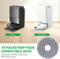 Microfiber Mop Pads Compatible with Roborock Q Revo/Qrevo Maxv Robot Vacuum Cleaner, Washable Mop Cleaning Cloths Replacement Accessories Set - 10Pcs