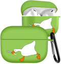 for Airpod Pro 2 Generation Cover Cute Funny Funda Women Silicone Estuche Protector for Air Pod Pro 2nd Generation Green Kawaii Fun Aesthetic