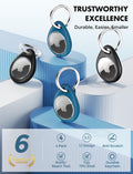 Unbreakcable Holder for Apple Airtag - 4 Pack [Fit Tightly Design] [Easy to Install] [Hold Air Tag Securely] Waterproof TPU Protective Case with