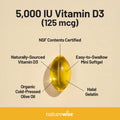 Naturewise Vitamin D3 5000Iu (125 Mcg) 1 Year Supply for Immune Support, Healthy Muscle Function, and Bone Health - Non-Gmo, Gluten Free in