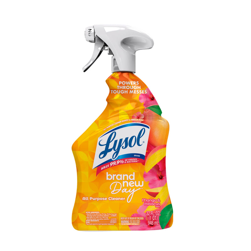 Lysol All Purpose Cleaner Spray, Disinfectant, Mango, 32oz Mango and Hibiscus 32 Fl Oz (Pack of 1)