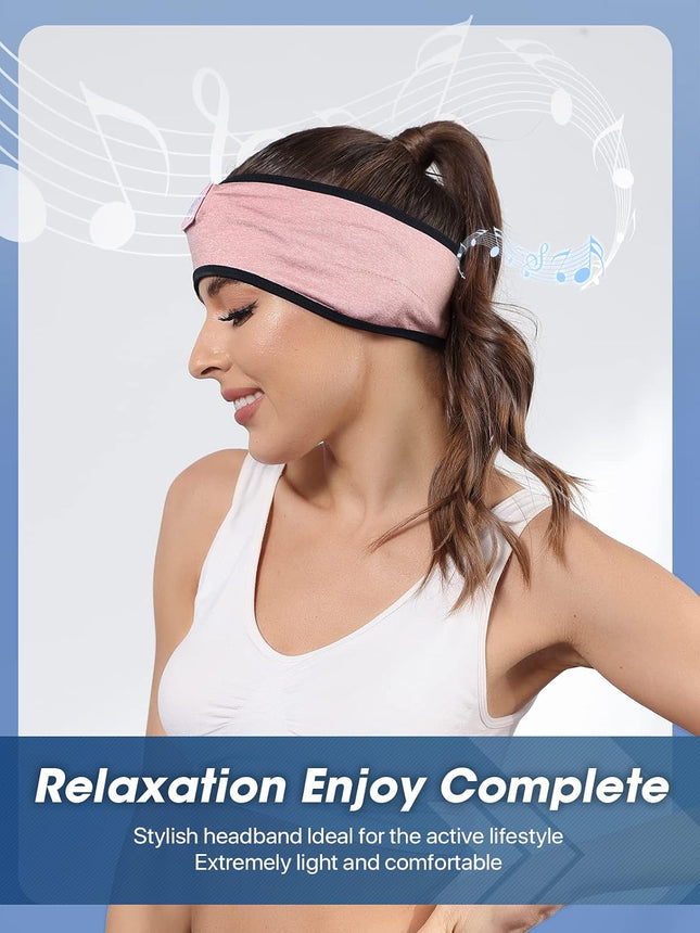 Sleep-Headphones-Wireless-Bluetooth-Headband - Comfy Sleeping Eye Mask Headphones Headset, Sport Headband Earbuds Electr