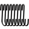 ESFUN 24 Pack 3 inch Heavy Duty S Hooks Pan Pot Holder Rack Hooks Hanging Hangers S Shaped Hooks for Kitchenware Pots Utensils Clothes Bags Towels