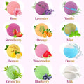 BOENFU Large Bath Bombs Gift Set 12 Scents 2.8oz per Ball | Natural Essential Oils Dry Skin Moisturize Bubble Spa Bath Handmade Birthday Gifts for