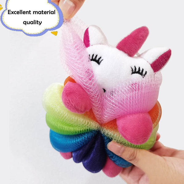 4 Pack Fun Bubble Bath Kid Loofahs, Cute Animal Loofah Bath Sponge, Shower Puffs Body Scrubber, Cute Sponges Cartoon 2
