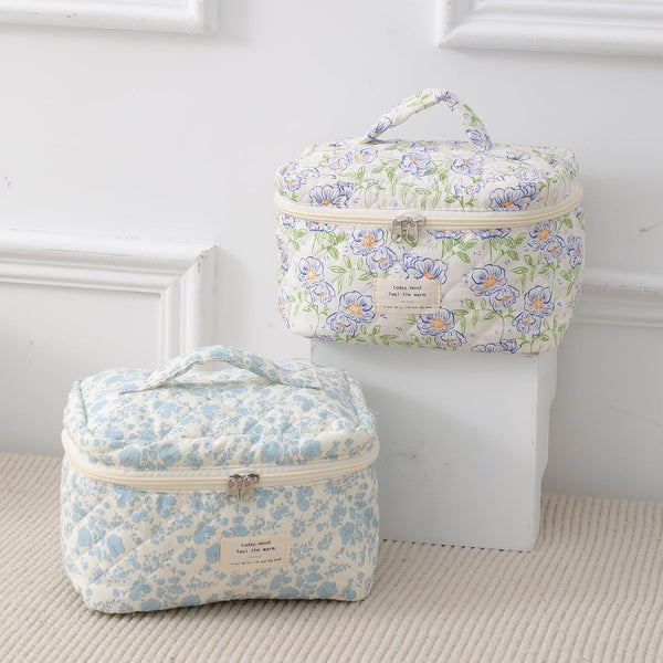 uekeboag Large Travel Quilted Makeup Bag for Women (03White-Bear) 1Pc 03 White Bear