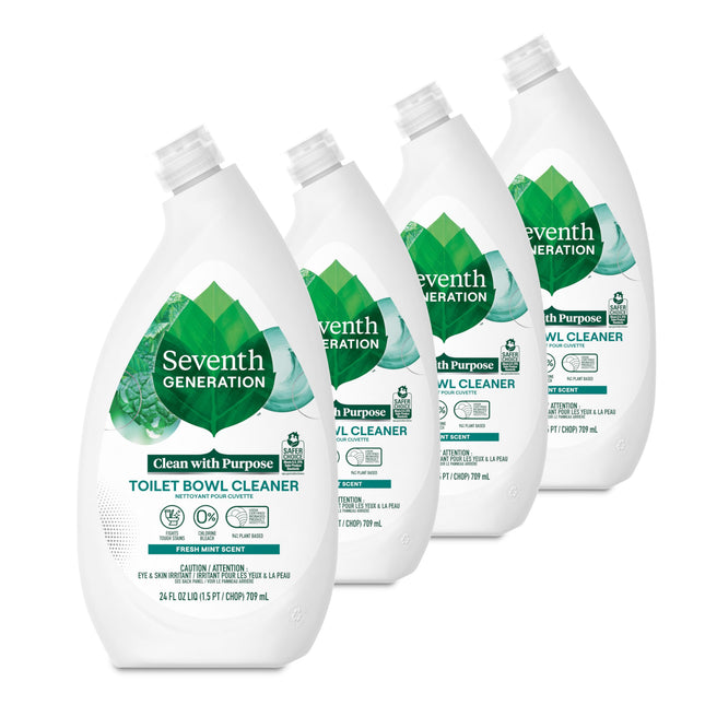 Seventh Generation Toilet Bowl Cleaner Fresh Mint Scent 4 Pack without Chlorine 