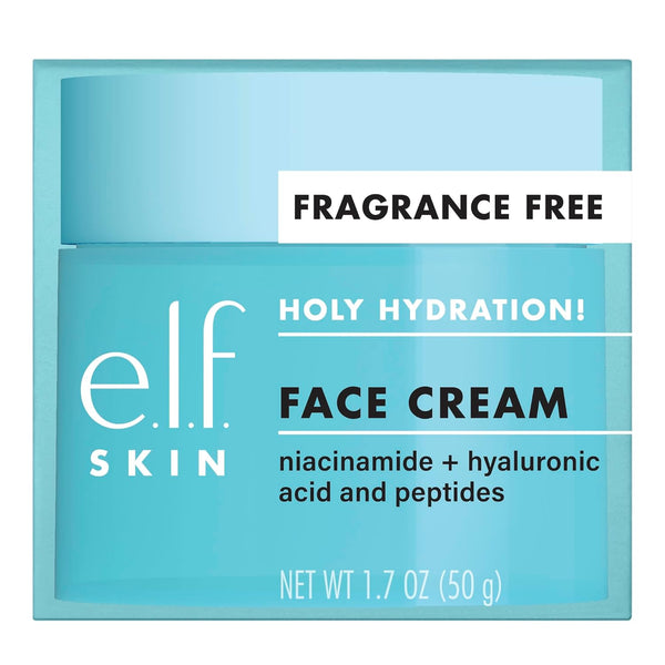E.L.F. SKIN Holy Hydration! Face Cream, Fragrance Free, Smooth, Non-Greasy, Lightweight, Nourishing, Moisturises, Softens, Absorbs Quickly,