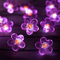 Flower String Lights，Fairy Pink Cherry Blossom String Lights 21ft 40 LEDs Waterproof USB Plug in Fun Room Lights for Spring, Nursery, Wedding,