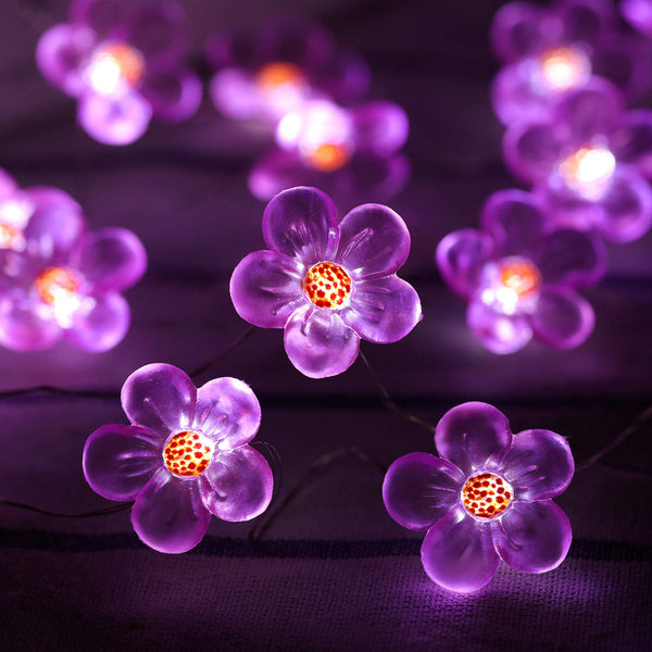 Flower String Lights?Fairy Pink Cherry Blossom String Lights 21Ft 40 Leds Waterproof USB Plug in Fun Room Lights for Spring, Nursery, Wedding,