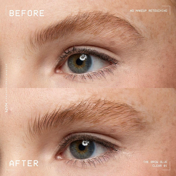 NYX PROFESSIONAL MAKEUP the Brow Glue, Extreme Hold Eyebrow Gel - Clear