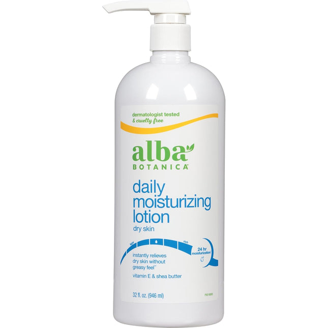 Alba Botanica Daily Moisturizing Lotion, Dry Skin, with Vitamin E and Shea Butte