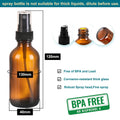 NOOEEISS Amber Glass Small Spray Bottle 2 oz 24 Packs,Fine Mist Sprayer Small Clear Bottles,Refillable Containers mini spray bottles for Cleaning