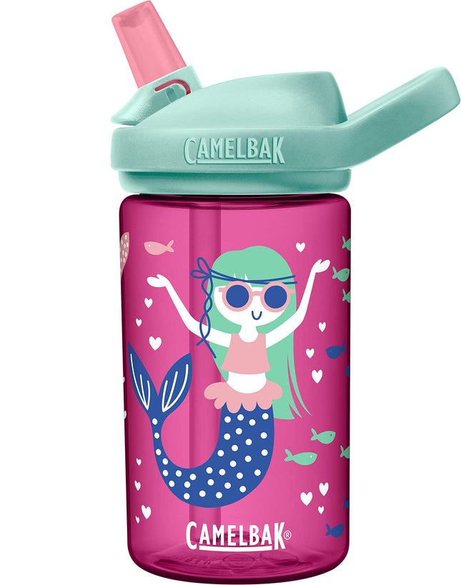 CamelBak Eddy+ Kids Bite Valve Straw Tritan Renew Water Bottle | Kids, with Tritan Renew Mermaids & Narwhals