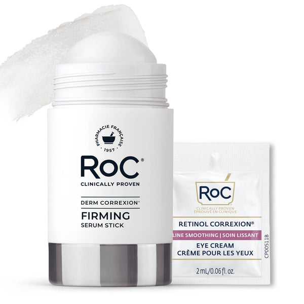 RoC Derm Correxion Retinol Firming Serum Stick with Antioxidants to Visibly Tighten and Firm Wrinkles and Laugh Lines For Men and Women + Retinol