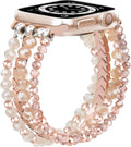 MOFREE Beaded Bracelet Compatible with Apple Watch Band 38Mm/40Mm/41Mm/42MmÃ¯Â¼ÂSeries 10Ã¯Â¼Â 9/8/7/SE/6/5/4/3/2/1 Women Fashion Handmade