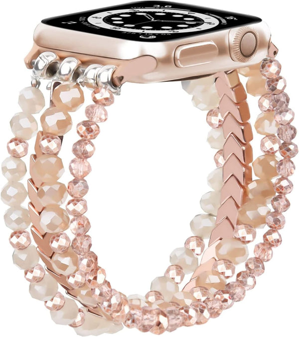 MOFREE Beaded Bracelet Compatible with Apple Watch Band 38Mm/40Mm/41Mm/42MmÃ¯Â¼ÂSeries 10Ã¯Â¼Â 9/8/7/SE/6/5/4/3/2/1 Women Fashion Handmade