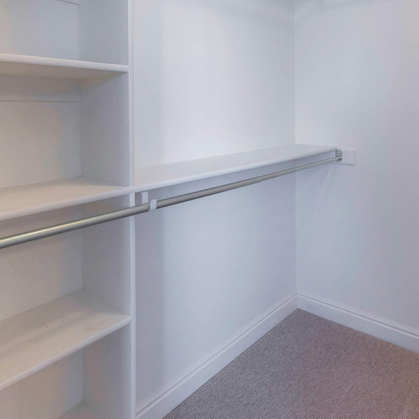 Design House Closet Rod, Adjustable, 27-Inches to 48-Inches, Steel Construction, Polished Chrome, 2.75 in. D x 42.0 In. L, 206045 Polished Chrome 48"