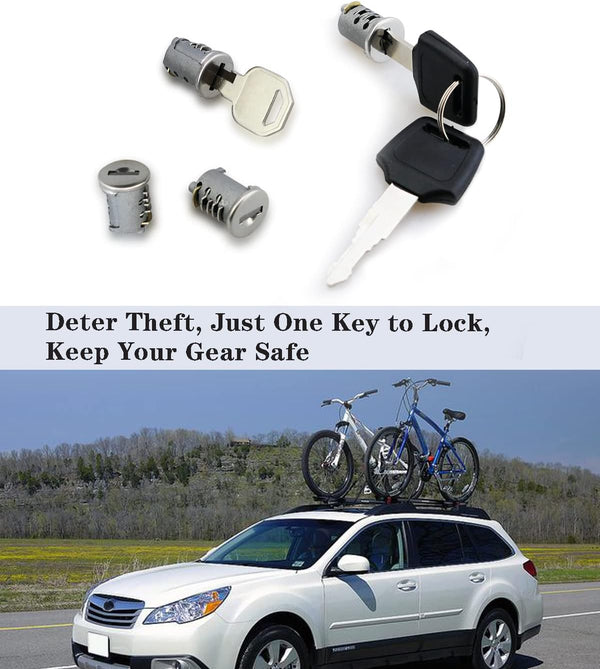 4 Pack Lock Cylinders,for Yakima Car Rack System Components Includes 4 Cylinders Cores, 2 Keys and 1 Control Key,Lockable Accessories for Yakima