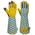 Rose&Cactus Gauntlet Gardening Gloves,Thorn-proof&Puncture Resistance Garden Glove,Cute Pattern,Gardener Gifts Tuilp Small (Pack of 1)