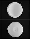 QWORK Ceramic Crucible Bowl, 4 Pcs Quartz Melting Dishes Pot for Melting Casting Refining Gold Silver Brass Alloy, 100G