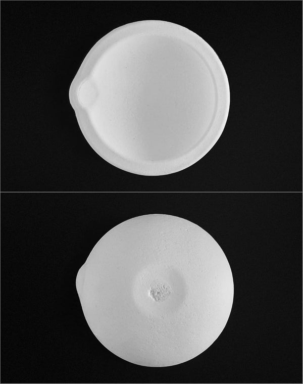 QWORK Ceramic Crucible Bowl, 4 Pcs Quartz Melting Dishes Pot for Melting Casting Refining Gold Silver Brass Alloy, 100G