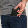 RFID Men'S Genuine Leather European Bifold Wallet Slim Hipster 2 Windows Bk